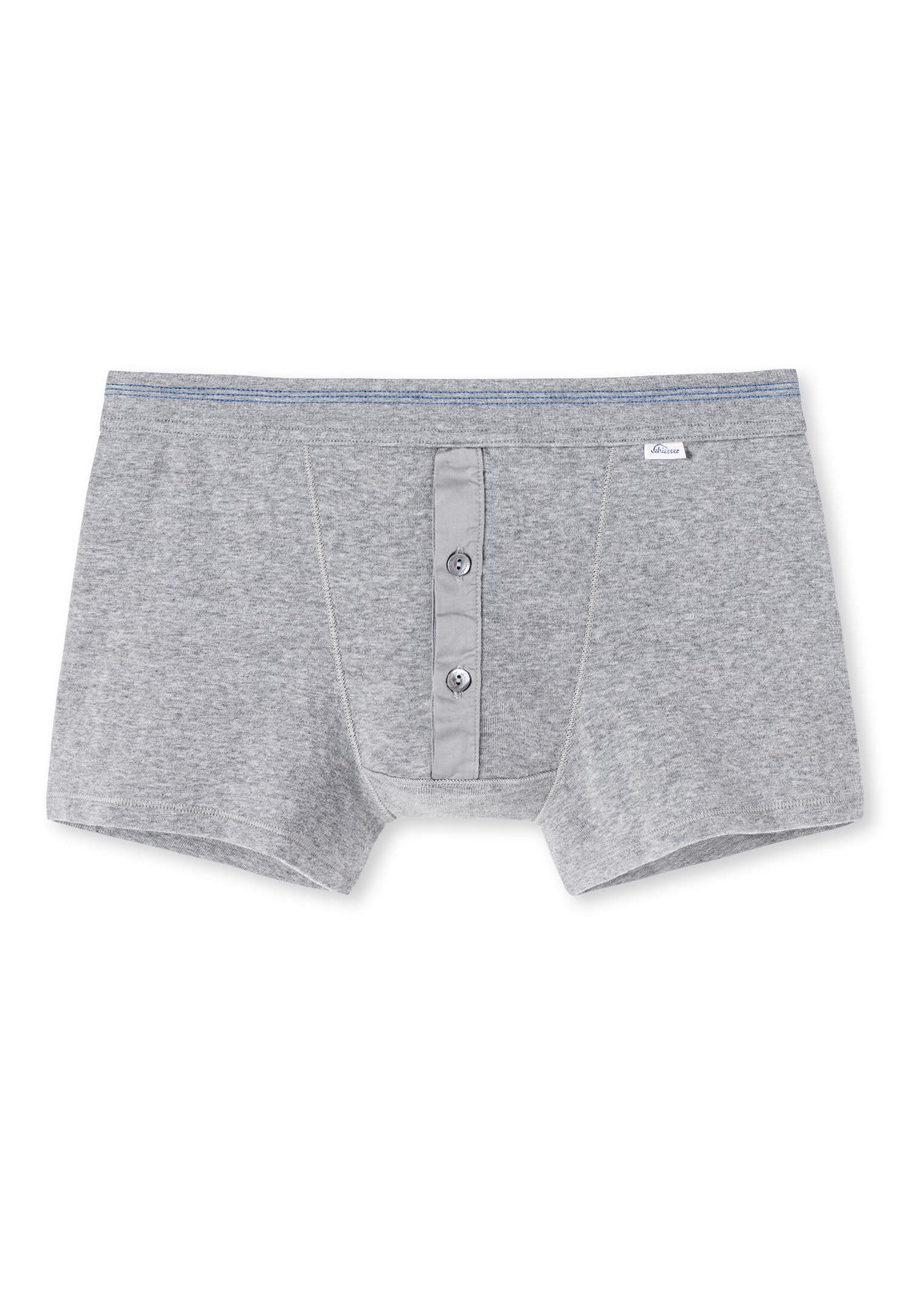 Schiesser Revival Mens Basic Karl-Heinz Shorts Grey-Melange