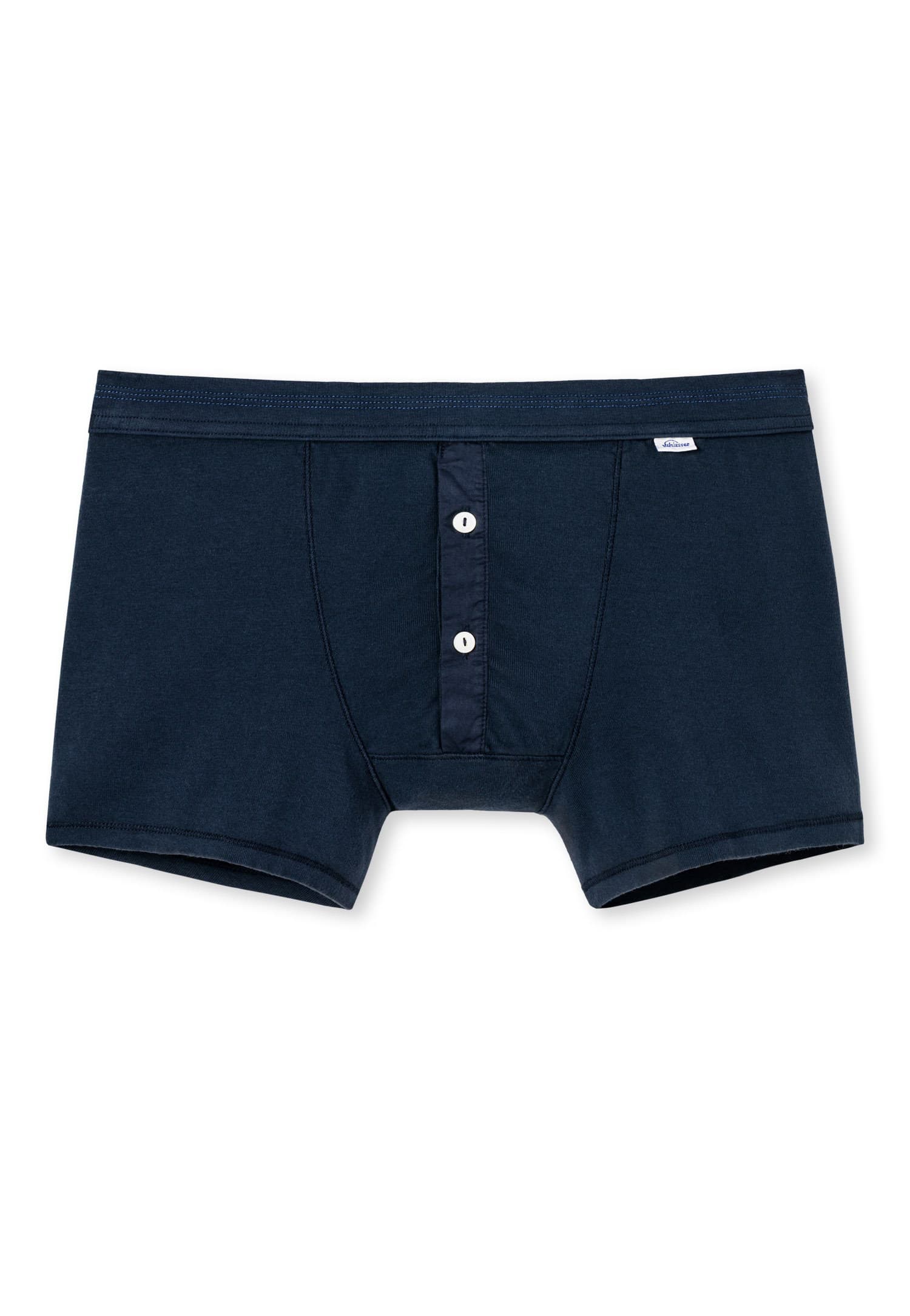 Schiesser Revival Mens Basic Karl-Heinz Shorts Dark Blue