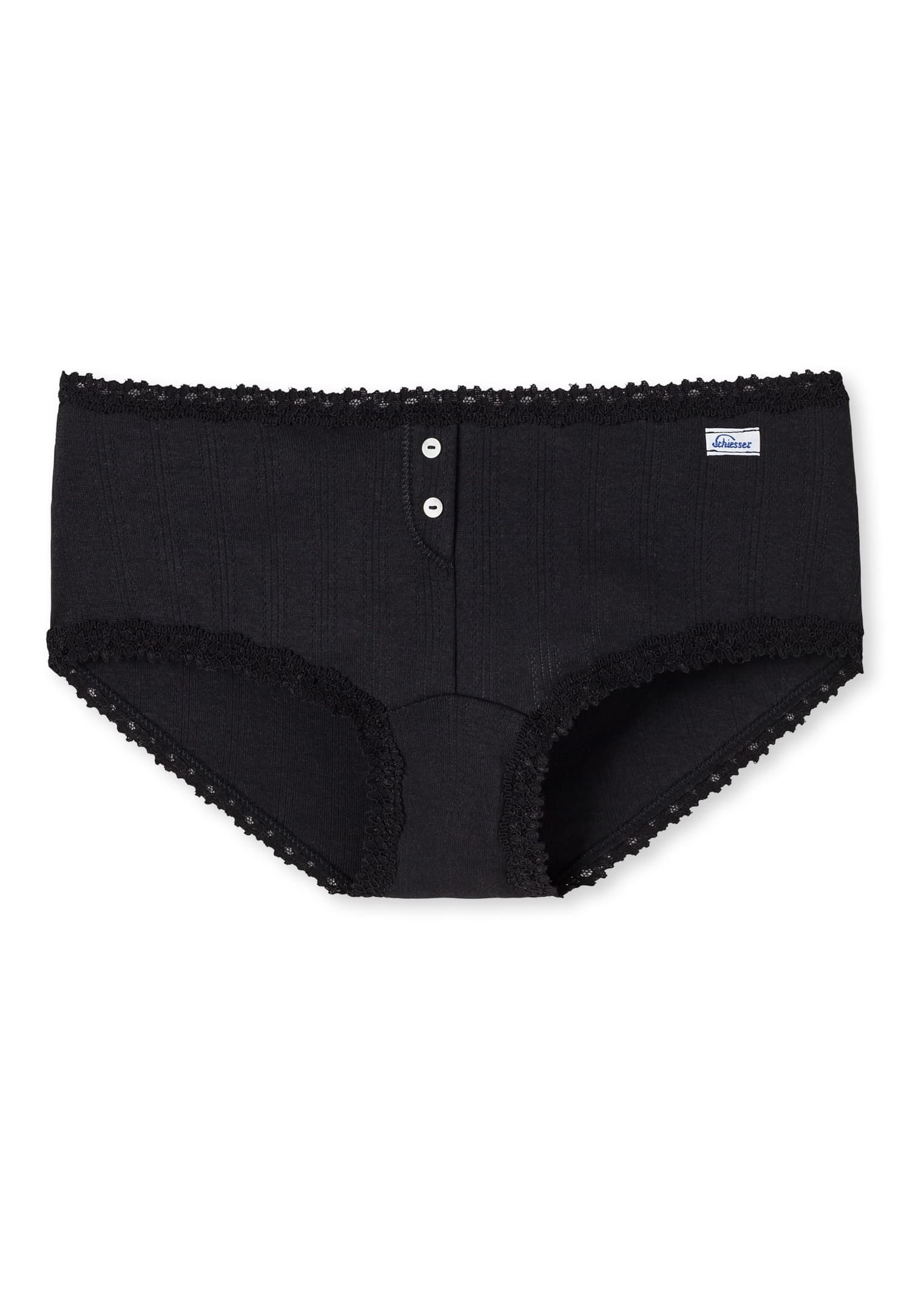 Schiesser Revival Womens Basic Agathe Micro Pants Black